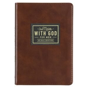 One Minute with God for Men 365 Devotions, Brown Faux Leather Flexcove Books
