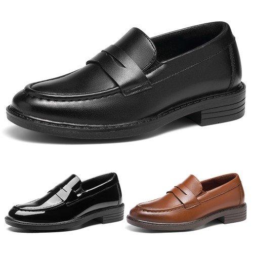 GINNI Kids Boys’ Slip On Penny Loafers Church School Party Wedding Dress Shoes