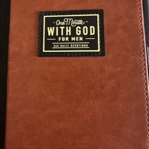 One Minute with God for Men Leather Devotional Book Christian Devotions for Men