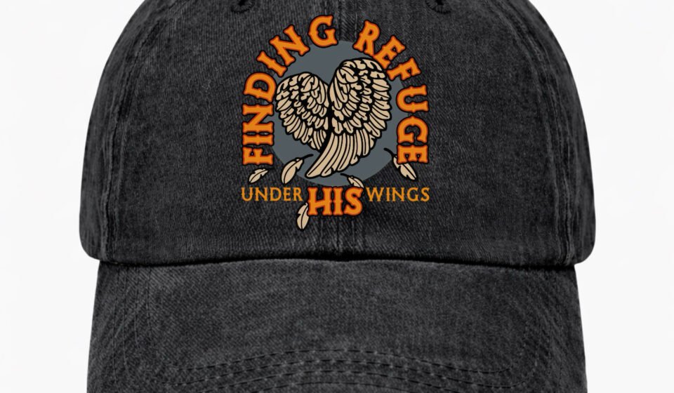 Christian Hat Finding Refuge Under His Wings Religious Bible Verse Baseball Cap