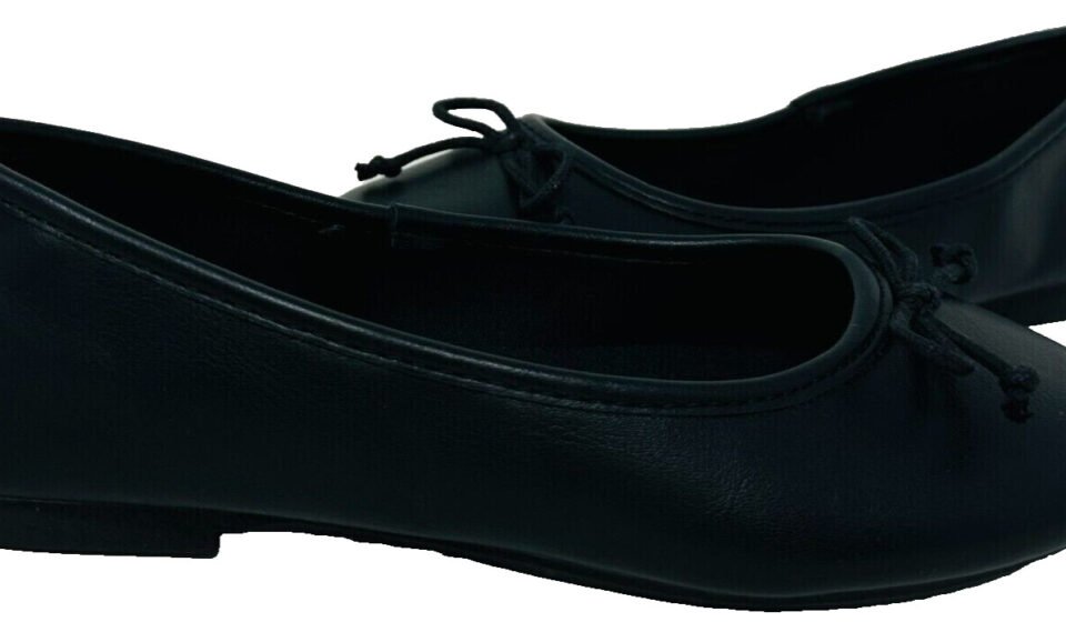 SO Youth Girl’s Pensacola Slip On Comfort Dress Ballet Flats Black Size:3 182D