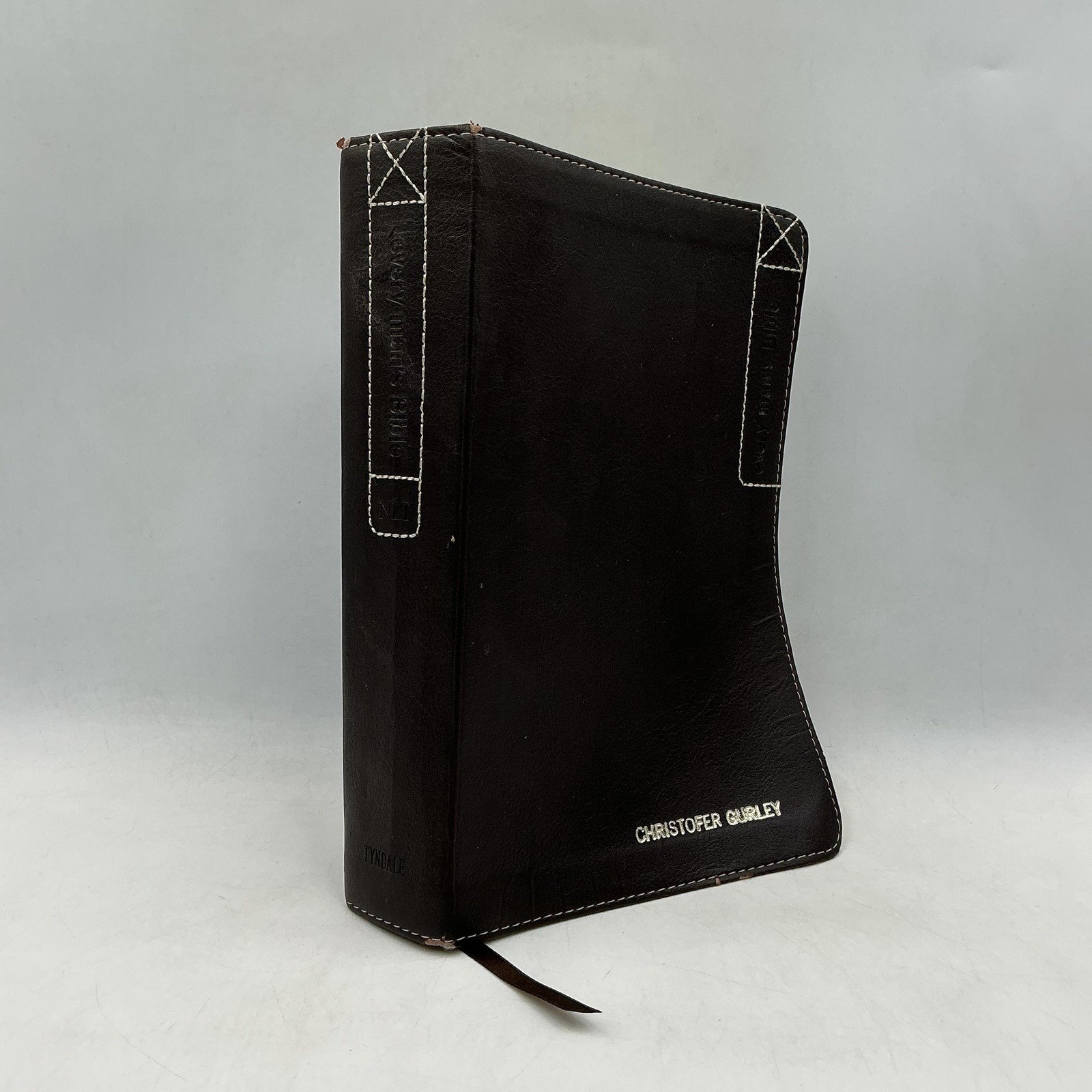 Every Man's Bible NLT Tyndale LeatherLike Deluxe Explorer Brown Indexed Tabs