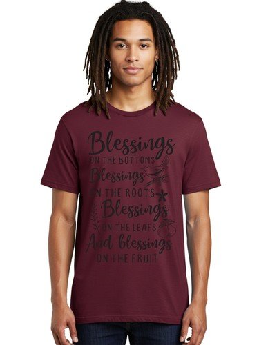 Blessings-On-The-Bottoms Mens Graphic Tee, 100% Cotton, Casual Summer Wear