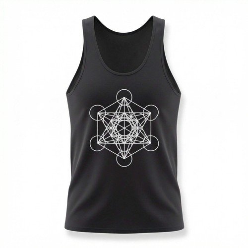 Metatron’s Cube Sacred Geometry Tank Top | Spiritual Geometric Shirt Cube