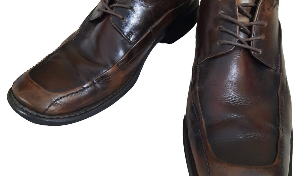 Florsheim Mens 10.5M Dress Shoes Derby Oxford Brown Leather Square Apron Toe