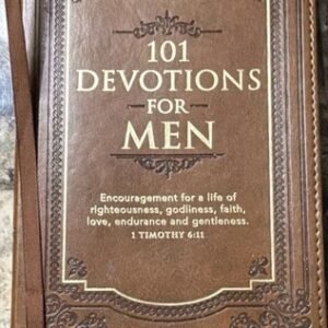 Christian Art Gifts 101 Devotions for Men Leather Bound Nonfiction Devotional