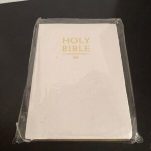 Holy Bible KJV White faux Leather, Like New Sealed book