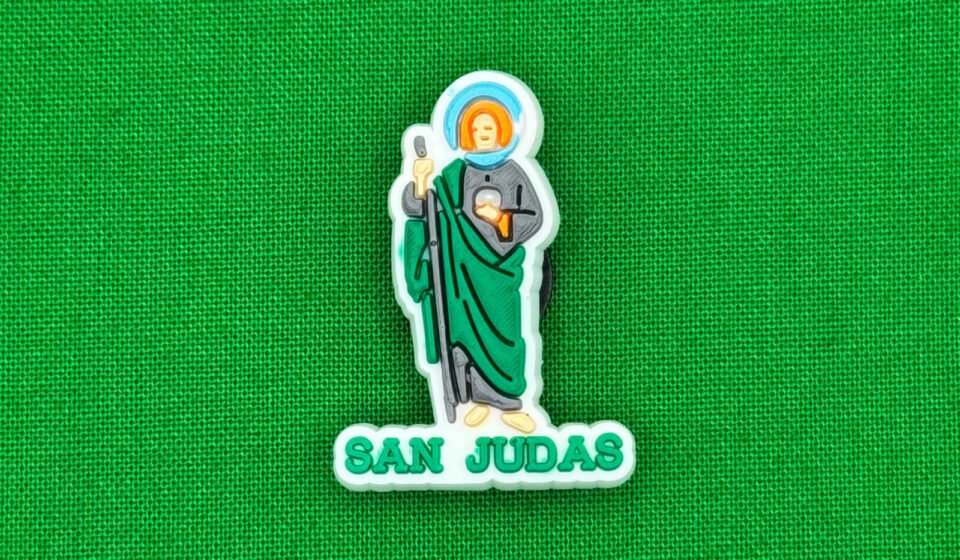 San Judas Saint Jude Shoe Clog Charm Christian Religious Compatible with Croc
