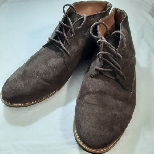 Old Navy Mens 13M Chukka Ankle Boots Brown Faux Suede Leather Dress Shoes