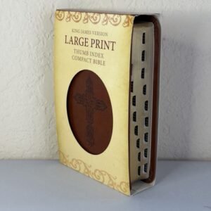 Holy Bible Large Print Compact Bible  Brown Faux Leather Tabs TGS International