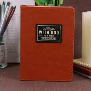 One Minute with God for Men 365 Devotion Brown Faux Imitation Leather Flexcover
