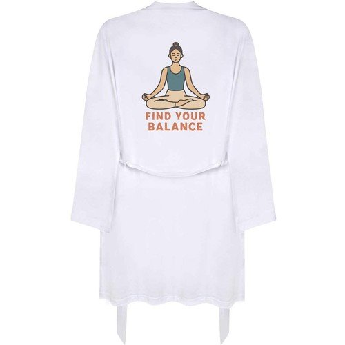 Small ‘Yoga Balance Meditation’ Adult Dressing Robe / Gown (RO00117923)