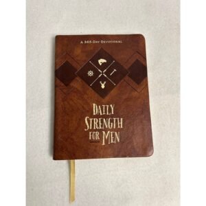 Christian Devotional Daily Strength for Men Brown Faux Leather 365 Day Book