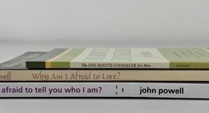 3 Christian Book Lot:Why Am I Afraid...Powell; 1 Minute Counselor For Men Wright