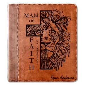 Personalized Bible for Men, ESV Journaling Study Bible, Custom Name Engraved