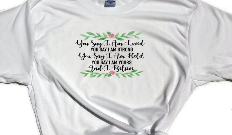 YOU SAY CHRISTIAN RELIGIOUS SONG LYRICS LADIES WOMENS TSHIRT T SHIRT CLOTHING