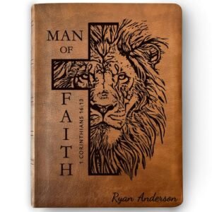 Personalized Bible for Men, NASB Wide Margin, Custom Bible for Men Name Engraved