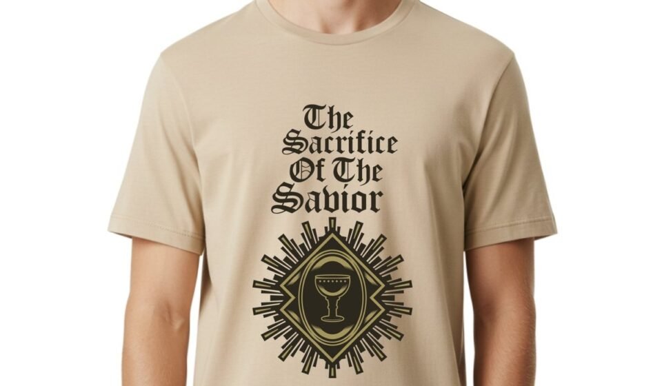 The Sacrifice Of The Savior Mens Graphic Tee, 100% Cotton, Casual Summer Wear