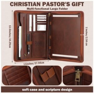 Christian Gifts for Men: Leather Bible Portfolio Set