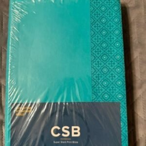 CSB Super Giant Print Bible Teal Turquoise Leather Touch Christian Standard