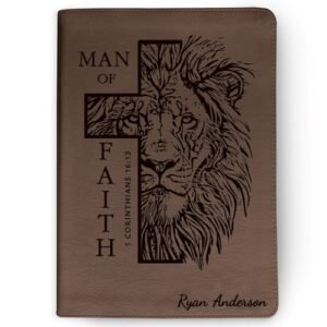 Personalized Bible for Men, ESV Journaling, Customized Bible with Name Engraved