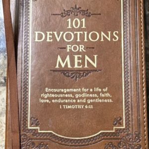 Christian Art Gifts 101 Devotions for Men Leather Bound Devotional Book