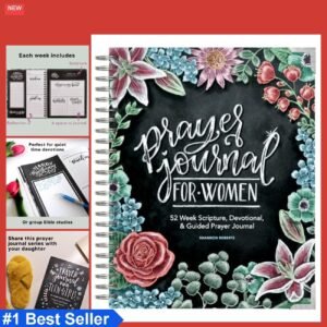 Prayer Journal for Women 52 Week Scripture Devotional Guided Reflection Prompts