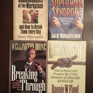 4 Christian Living Hardcover Book Lot: Men, Workplace, Discipleship, Business
