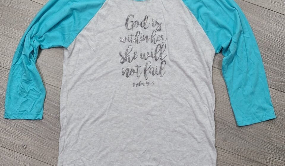 Next Level Apparel Shirt Medium Spiritual Psalm 46.5 baseball motivational God
