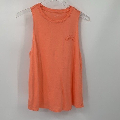 Spiritual Gangster Find Joy in the Journey tank top shirt peach sun orange XS
