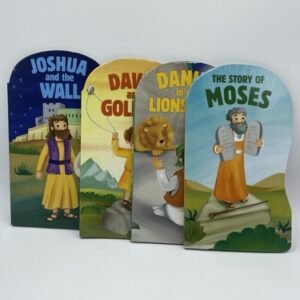Bible Stories Daniel, Moses, Joshua, David 4 Board Books, for Children New