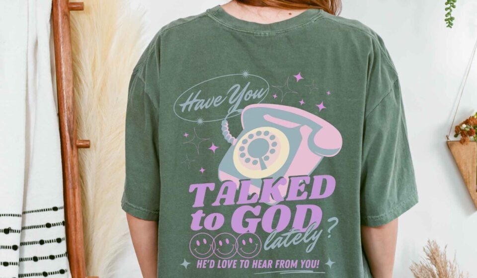Christian T-Shirt – Faith-Based Retro Tee, Prayer Shirt, Religious Gift Apparel