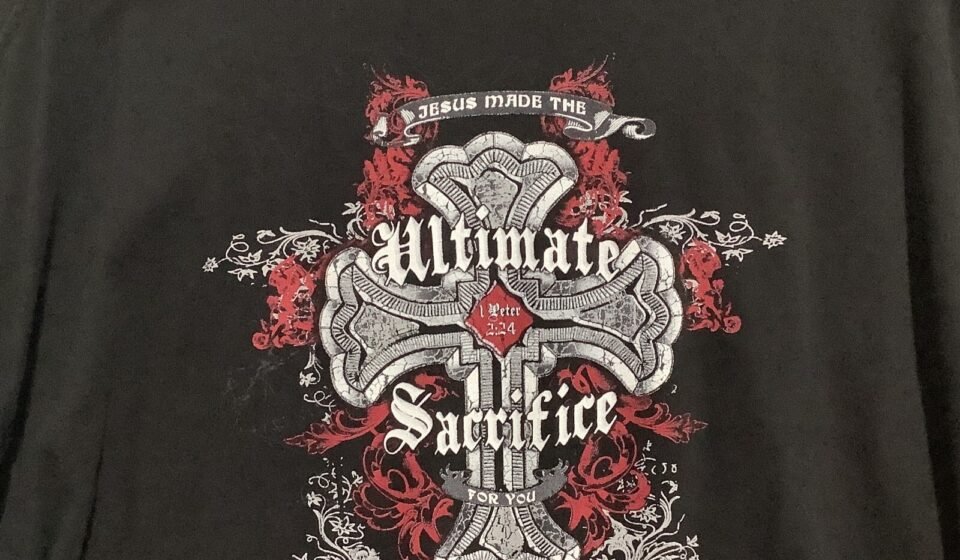 Cygnus Ringspun Shirt Double Sided Religious Cross Jesus Ultimate Sacrifice 3XL