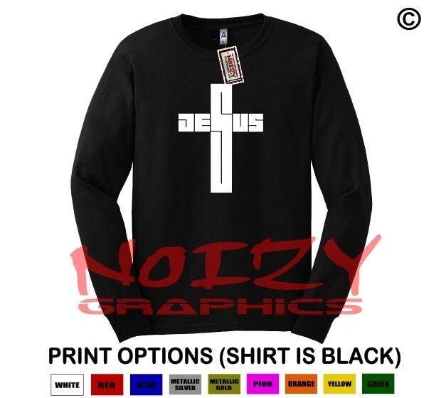 Jesus Cross #2 Christian LONG SLEEVE Shirt Religious Worship Faith Blessed God
