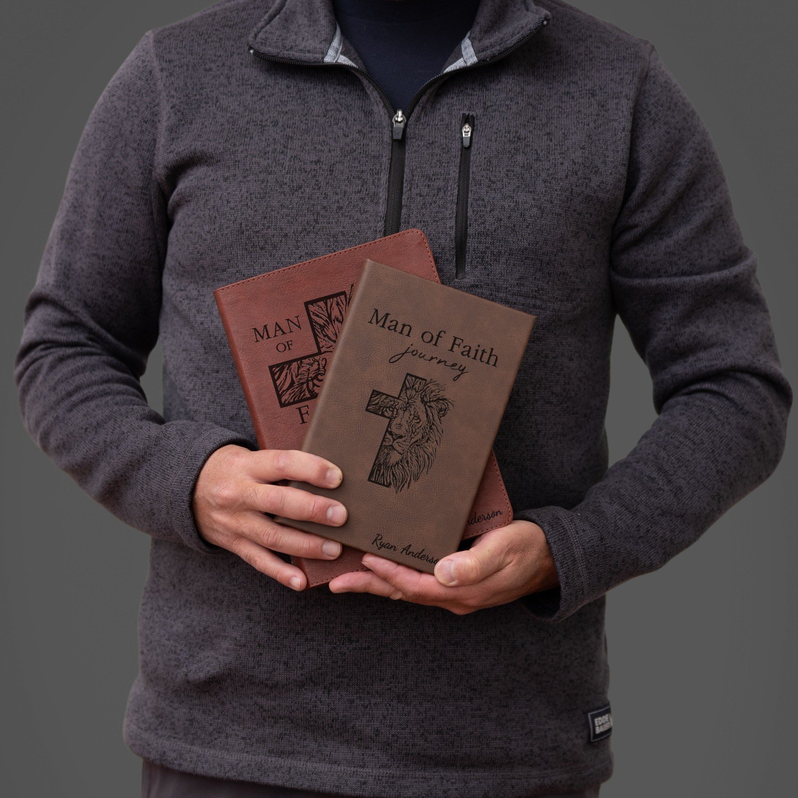 Personalized ESV Bible & Prayer Journal Set, Men's Study Bible, Baptism Gifts