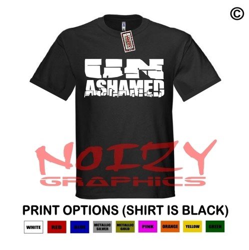 Unashamed #19 Romans 116 Shirt Black Christian Religious Clique Hip Hop Jesus